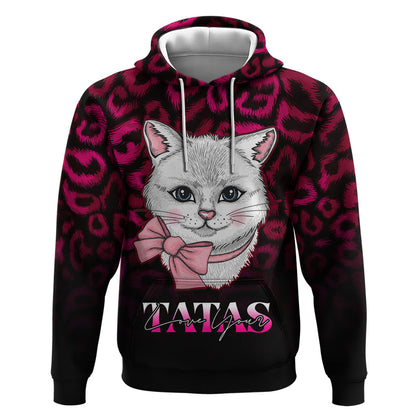 Personalised Love Your Tatas Hoodie Cat Breast Cancer Support