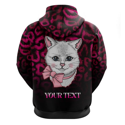 Personalised Love Your Tatas Hoodie Cat Breast Cancer Support