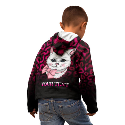 Personalised Love Your Tatas Kid Hoodie Cat Breast Cancer Support