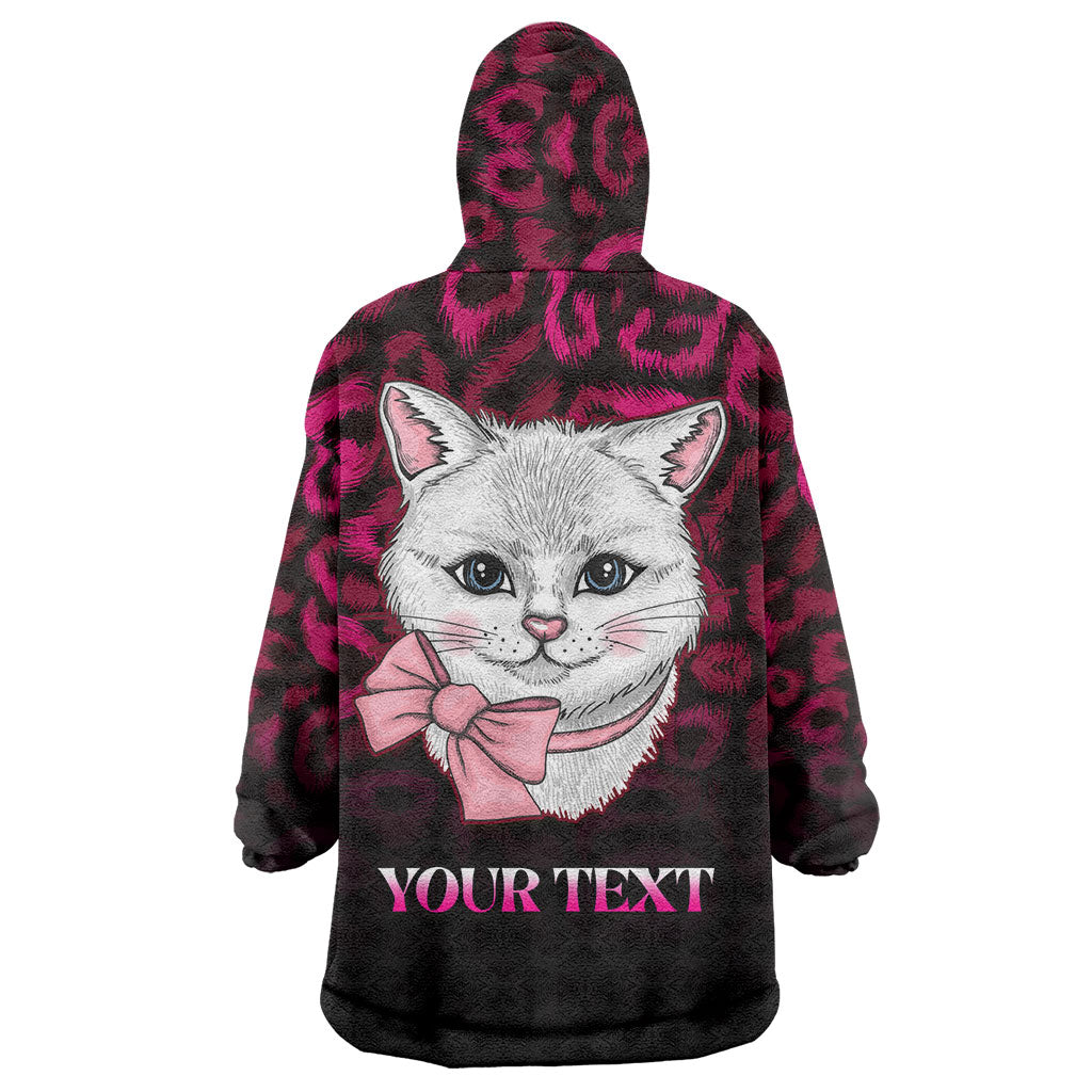 Personalised Love Your Tatas Wearable Blanket Hoodie Cat Breast Cancer Support