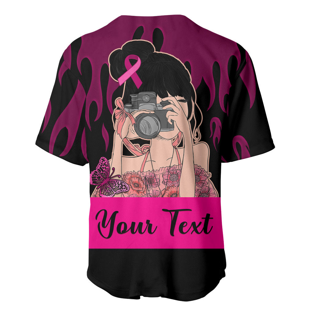 Personalised Girl Power Baseball Jersey Day Of The Girl Breast Cancer Support