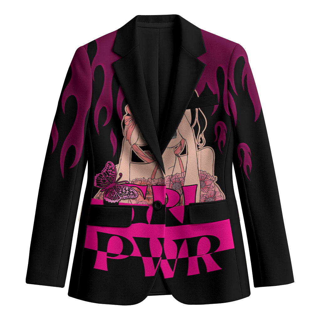 Personalised Girl Power Blazer Day Of The Girl Breast Cancer Support