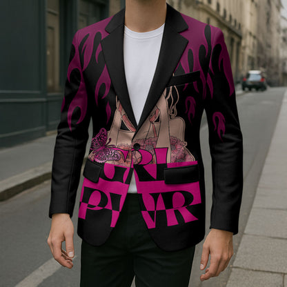 Personalised Girl Power Blazer Day Of The Girl Breast Cancer Support