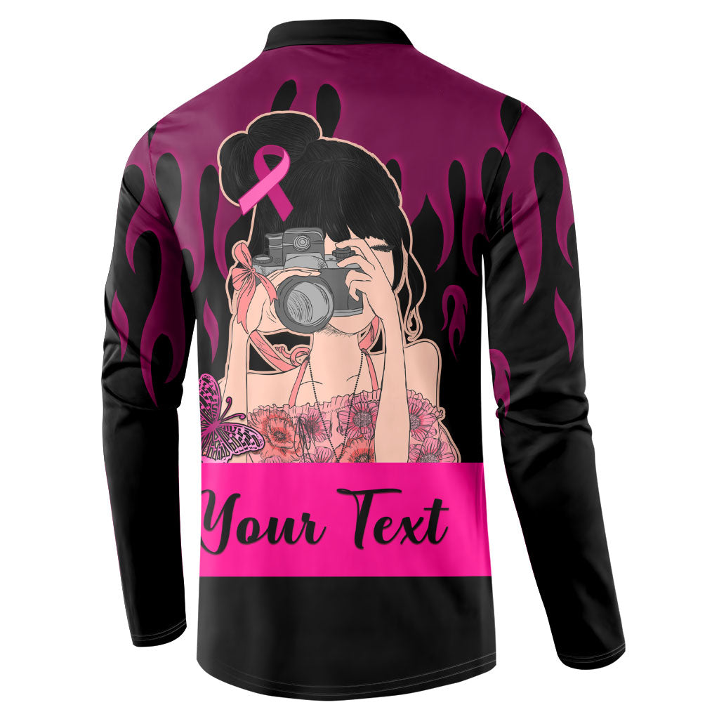 Personalised Girl Power Button Sweatshirt Day Of The Girl Breast Cancer Support
