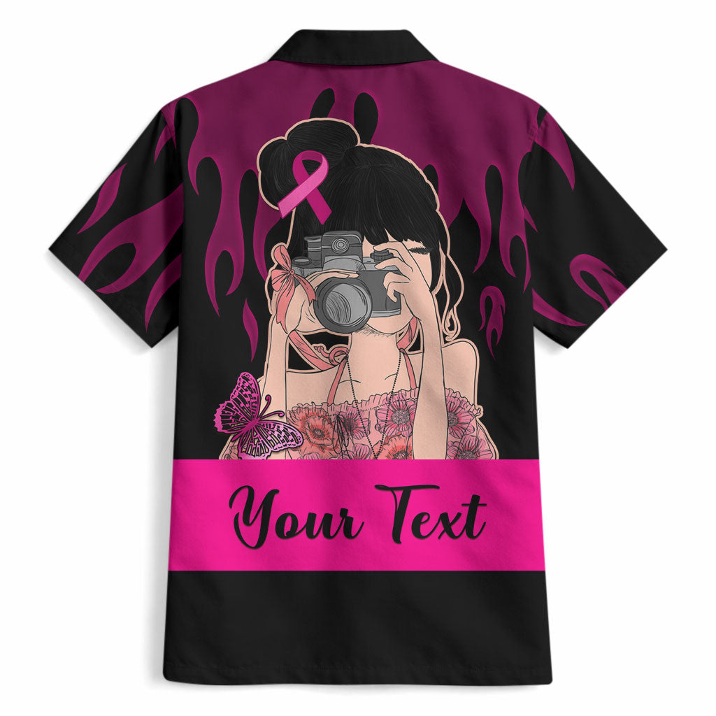 Personalised Girl Power Hawaiian Shirt Day Of The Girl Breast Cancer Support