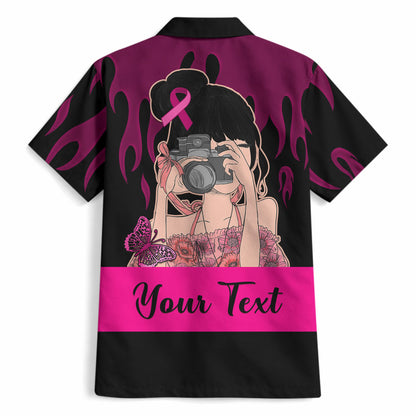 Personalised Girl Power Hawaiian Shirt Day Of The Girl Breast Cancer Support