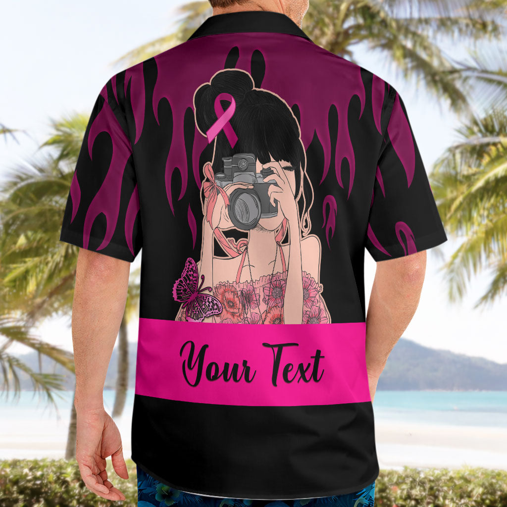Personalised Girl Power Hawaiian Shirt Day Of The Girl Breast Cancer Support