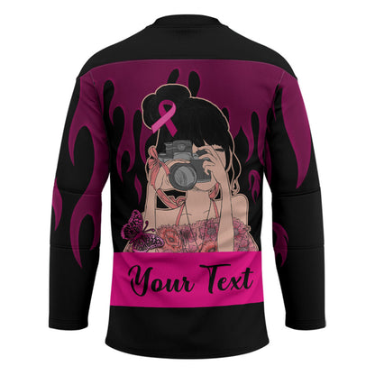 Personalised Girl Power Hockey Jersey Day Of The Girl Breast Cancer Support
