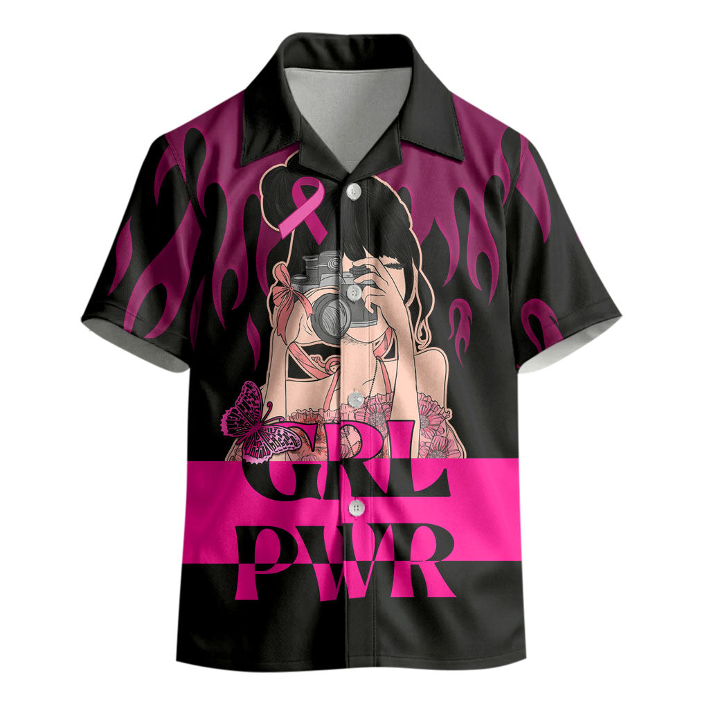 Personalised Girl Power Kid Hawaiian Shirt Day Of The Girl Breast Cancer Support