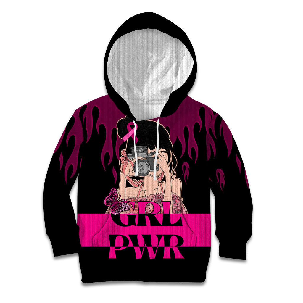 Personalised Girl Power Kid Hoodie Day Of The Girl Breast Cancer Support
