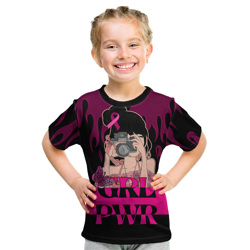 Personalised Girl Power Kid T Shirt Day Of The Girl Breast Cancer Support