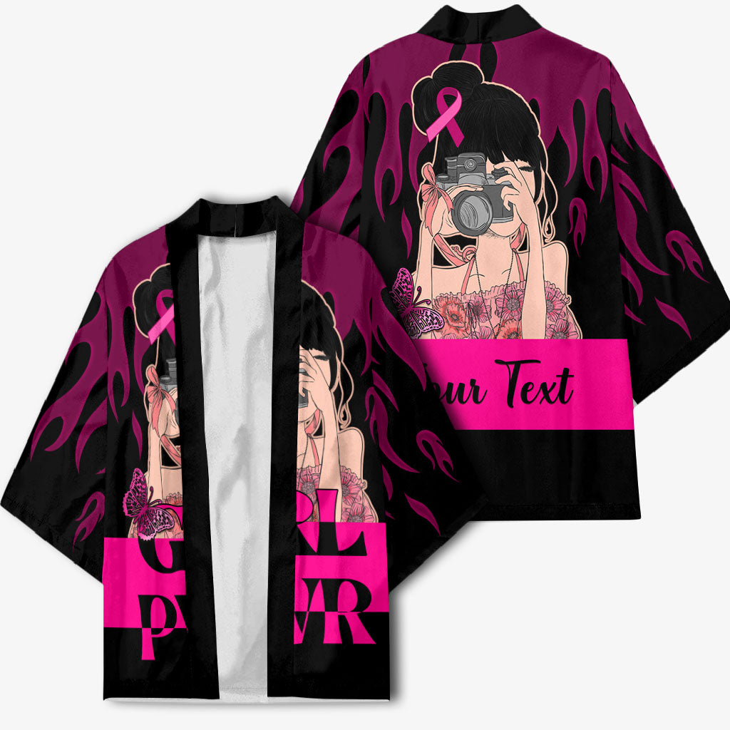 Personalised Girl Power Kimono Day Of The Girl Breast Cancer Support
