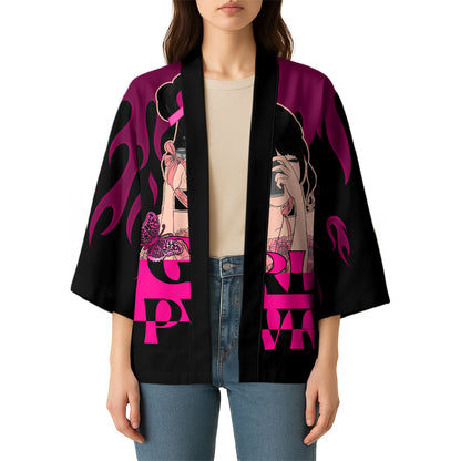 Personalised Girl Power Kimono Day Of The Girl Breast Cancer Support