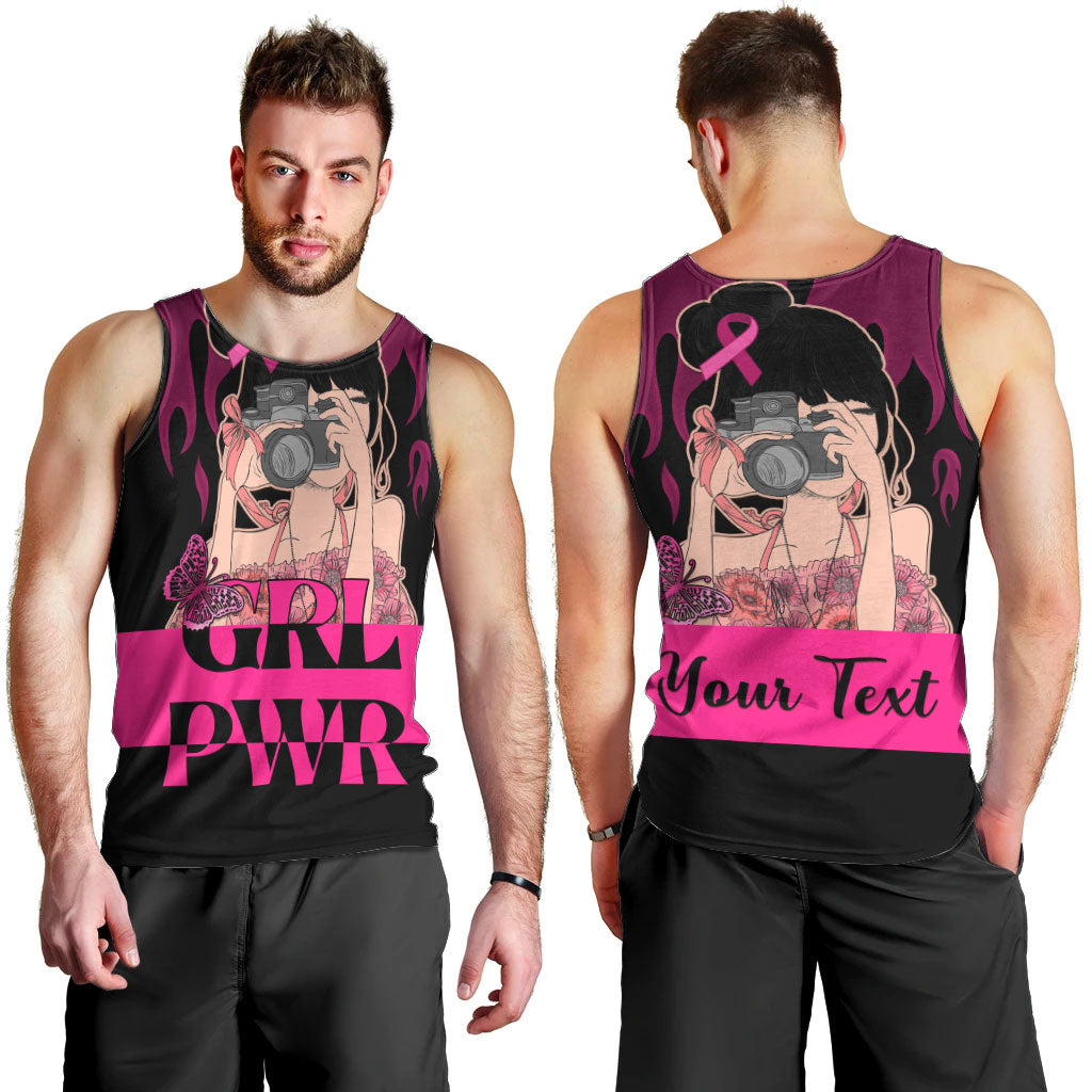 Personalised Girl Power Men Tank Top Day Of The Girl Breast Cancer Support