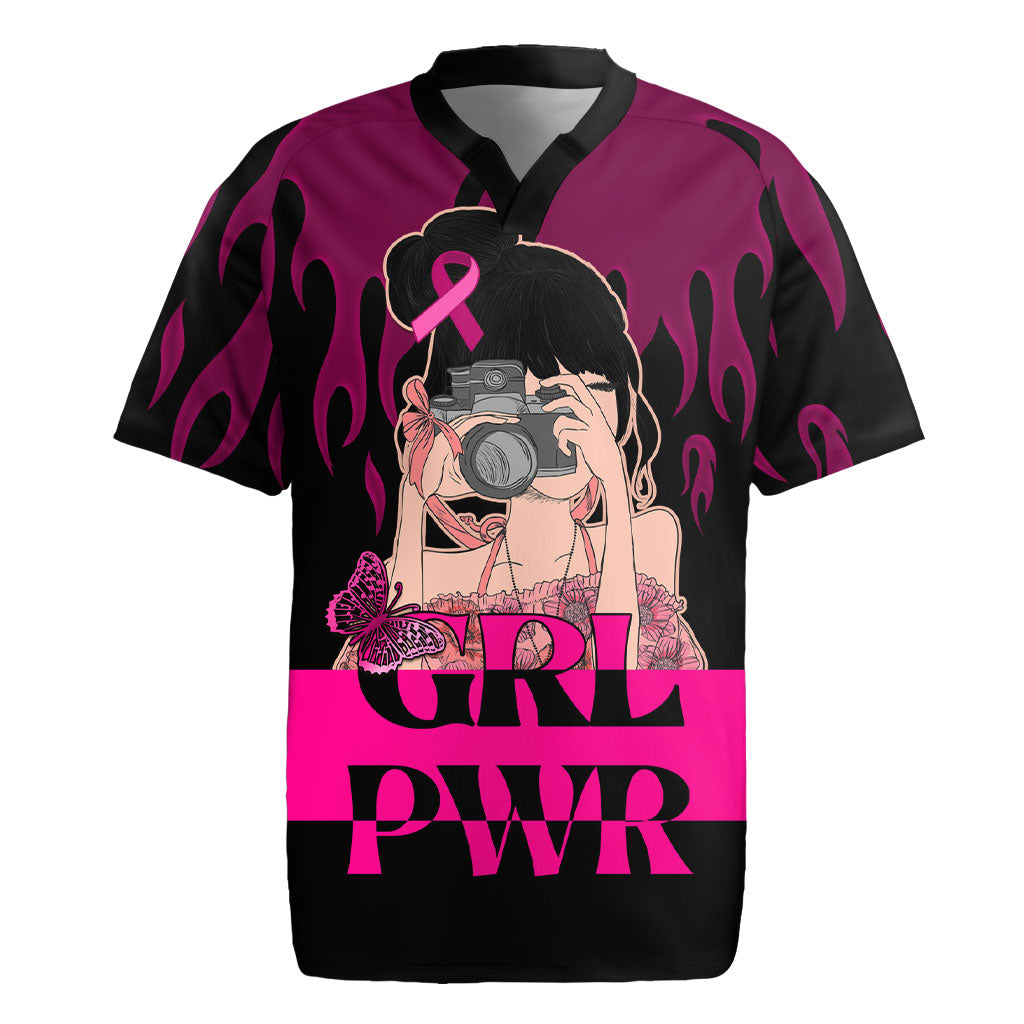 Personalised Girl Power Rugby Jersey Day Of The Girl Breast Cancer Support