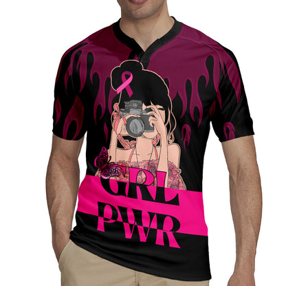Personalised Girl Power Rugby Jersey Day Of The Girl Breast Cancer Support