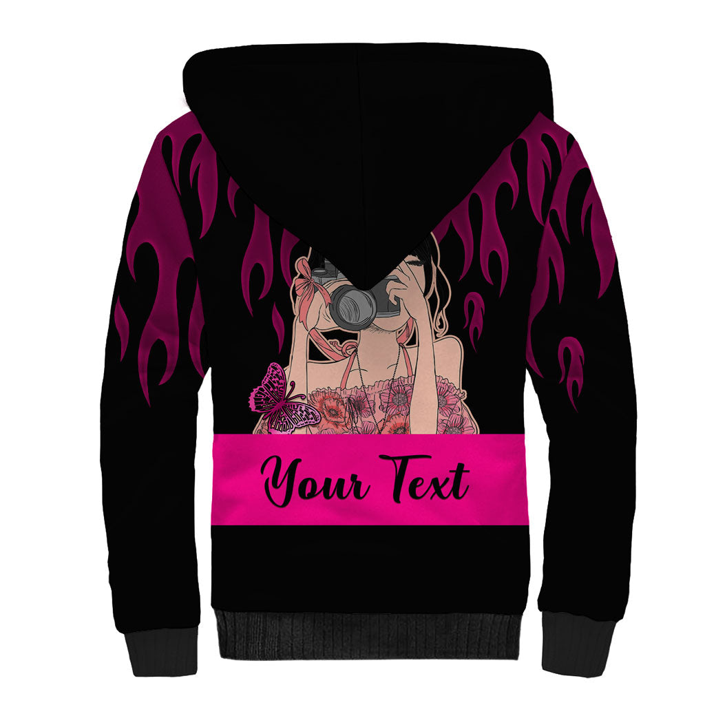 Personalised Girl Power Sherpa Hoodie Day Of The Girl Breast Cancer Support