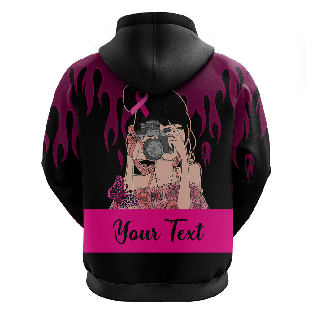 Personalised Girl Power Zip Hoodie Day Of The Girl Breast Cancer Support