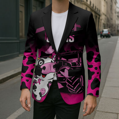 Personalised Save The Udders Blazer Farmer Day Breast Cancer Support
