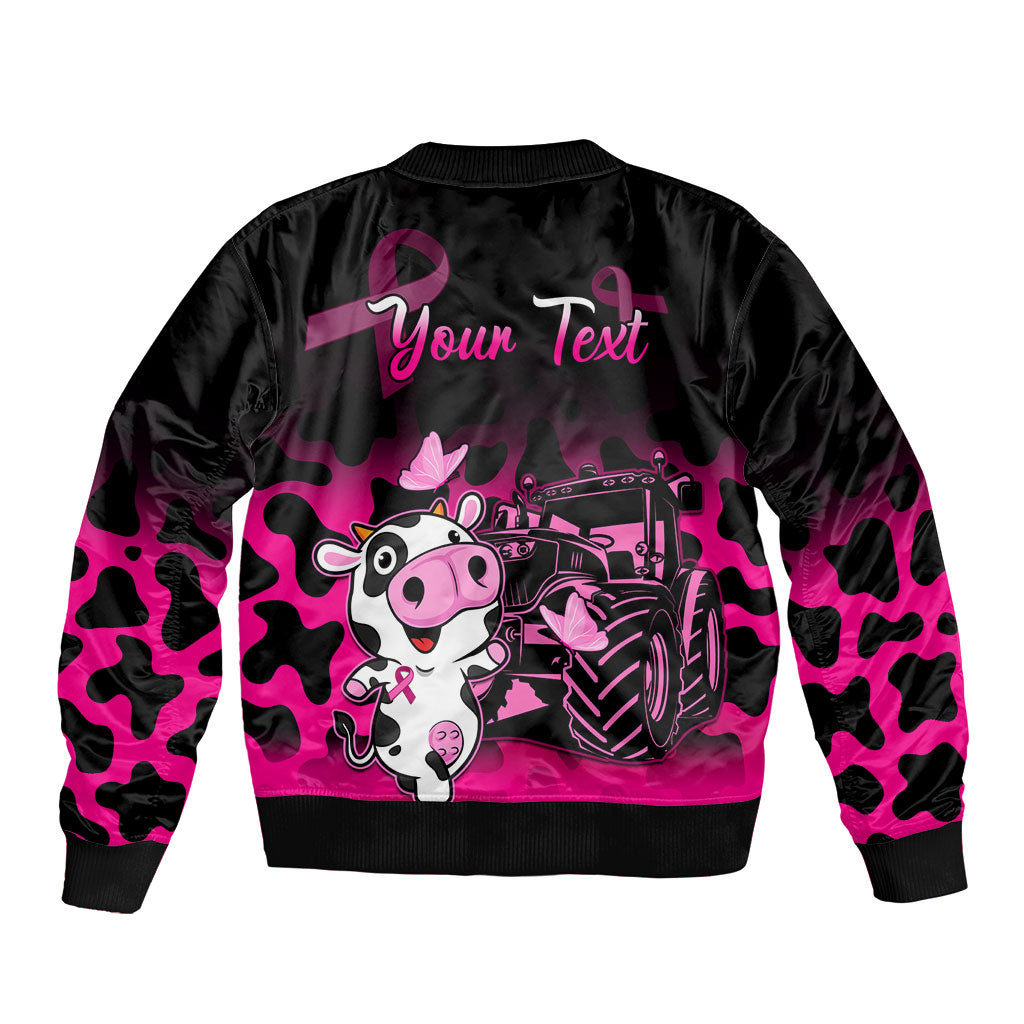 Personalised Save The Udders Bomber Jacket Farmer Day Breast Cancer Support