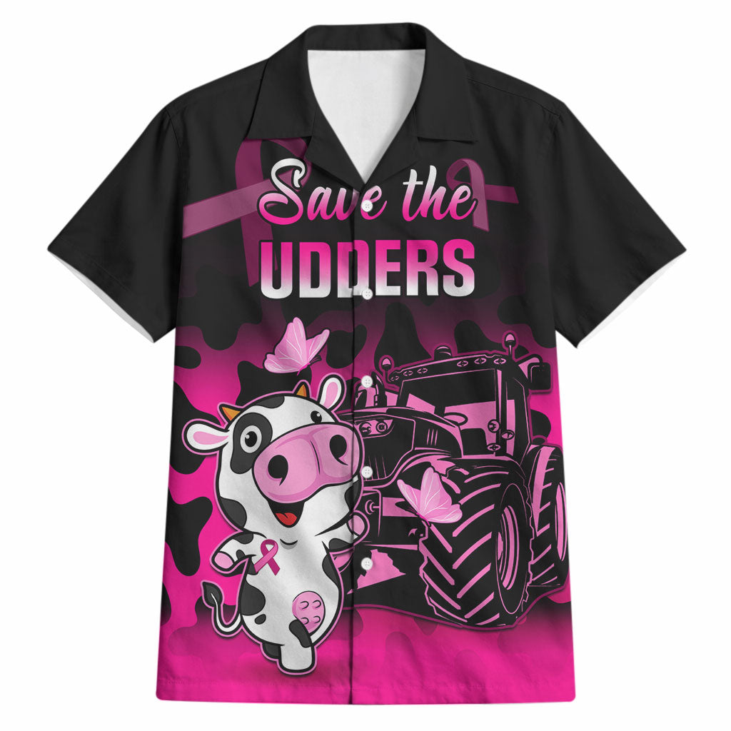Personalised Save The Udders Hawaiian Shirt Farmer Day Breast Cancer Support