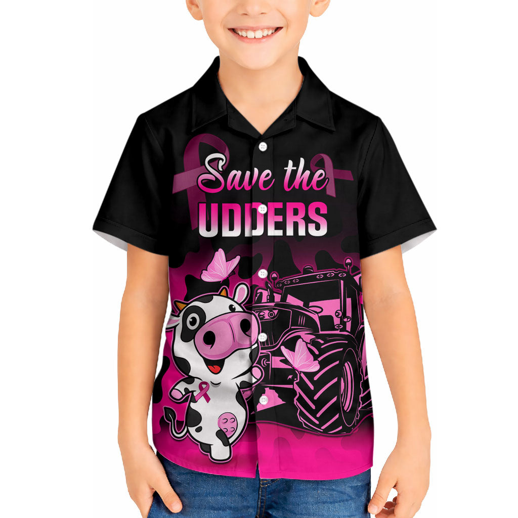 Personalised Save The Udders Hawaiian Shirt Farmer Day Breast Cancer Support