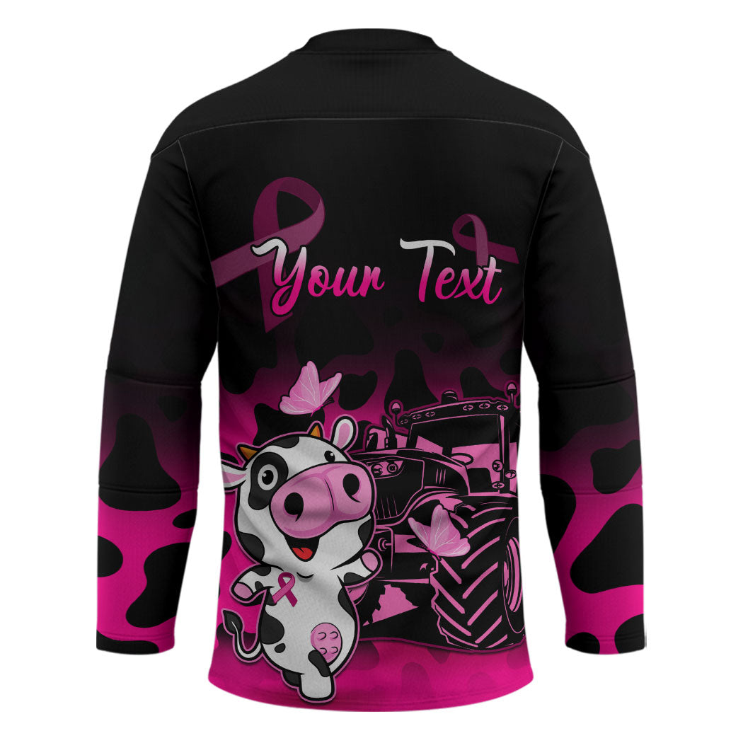 Personalised Save The Udders Hockey Jersey Farmer Day Breast Cancer Support