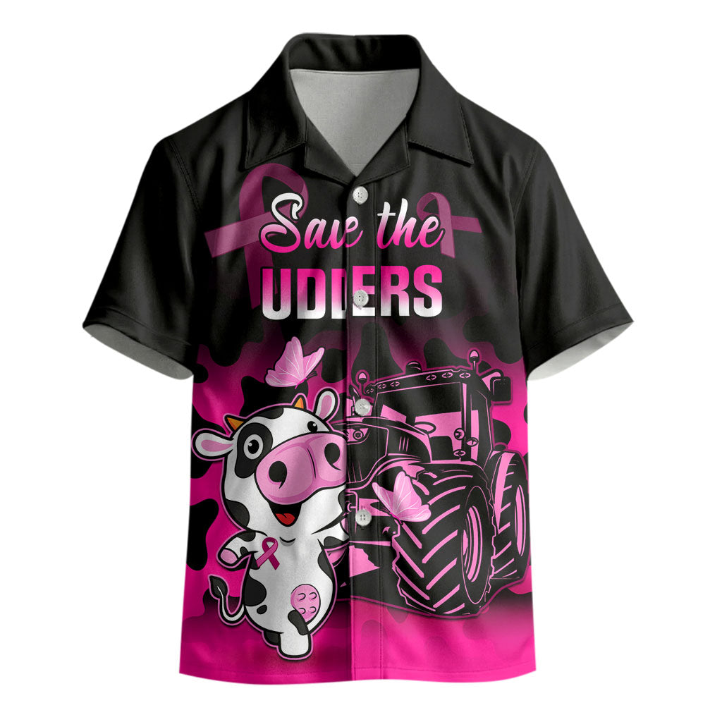 Personalised Save The Udders Kid Hawaiian Shirt Farmer Day Breast Cancer Support