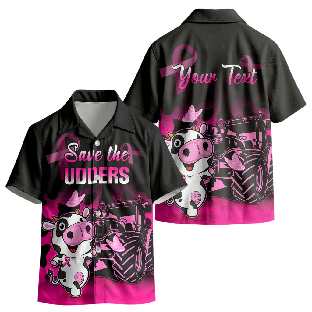 Personalised Save The Udders Kid Hawaiian Shirt Farmer Day Breast Cancer Support