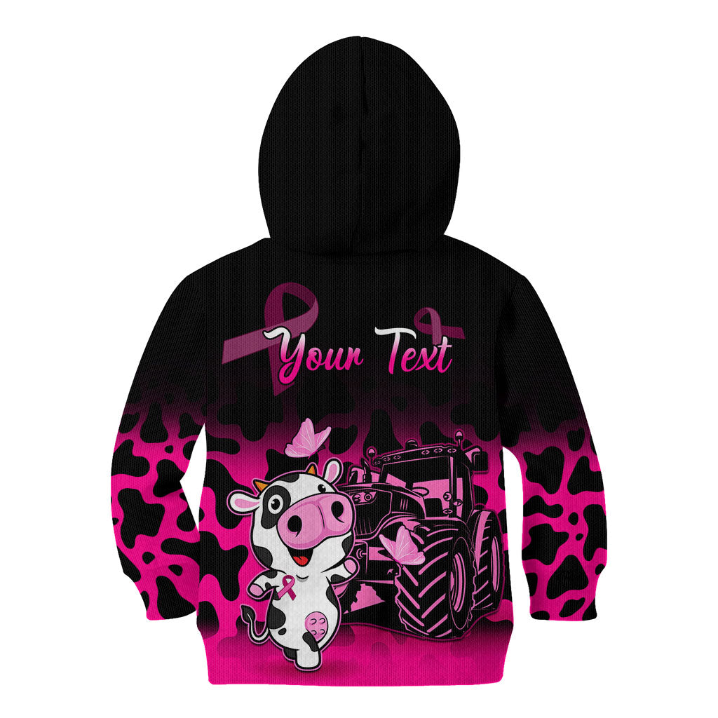 Personalised Save The Udders Kid Hoodie Farmer Day Breast Cancer Support