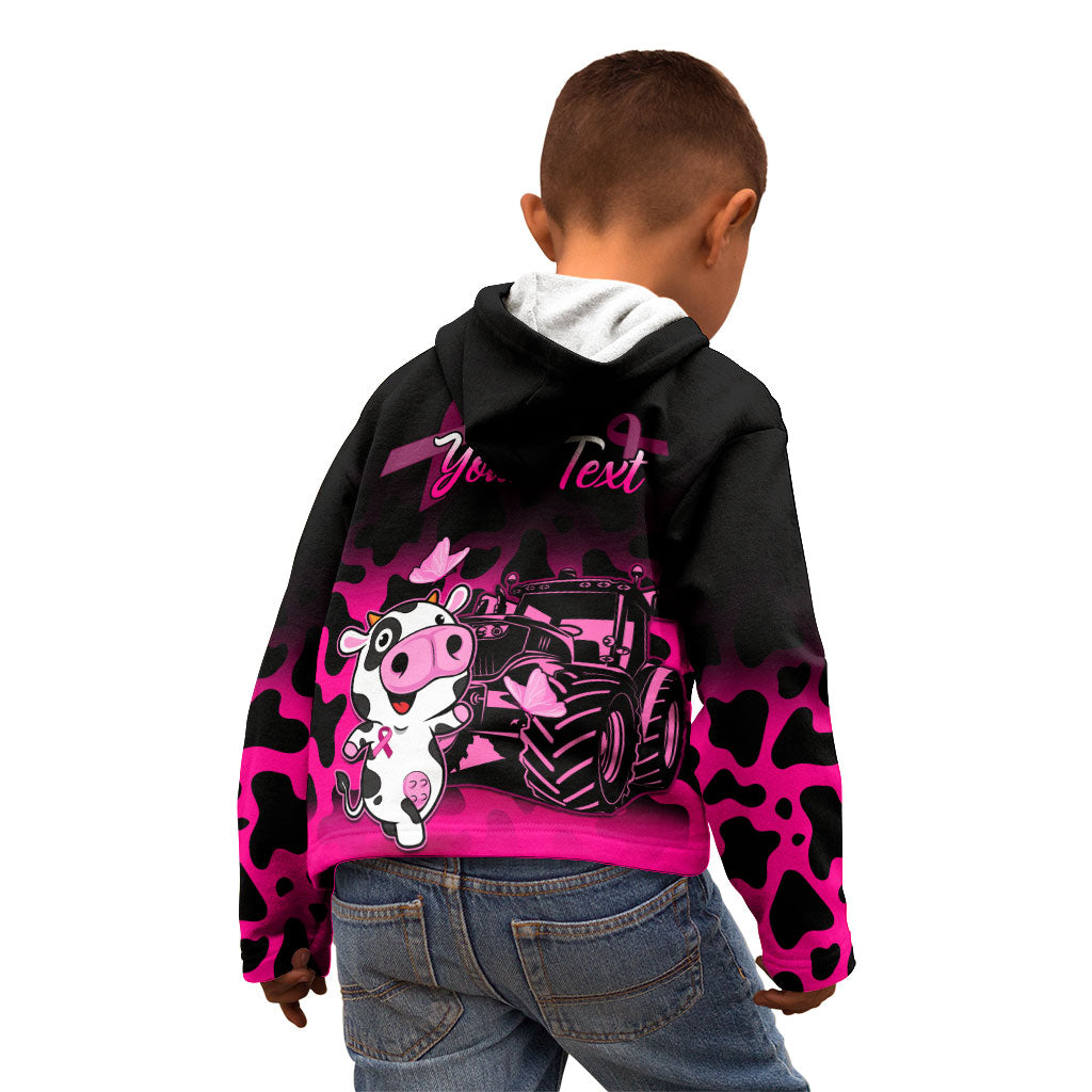 Personalised Save The Udders Kid Hoodie Farmer Day Breast Cancer Support