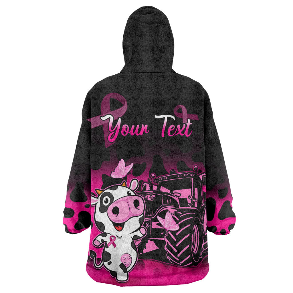 Personalised Save The Udders Wearable Blanket Hoodie Farmer Day Breast Cancer Support