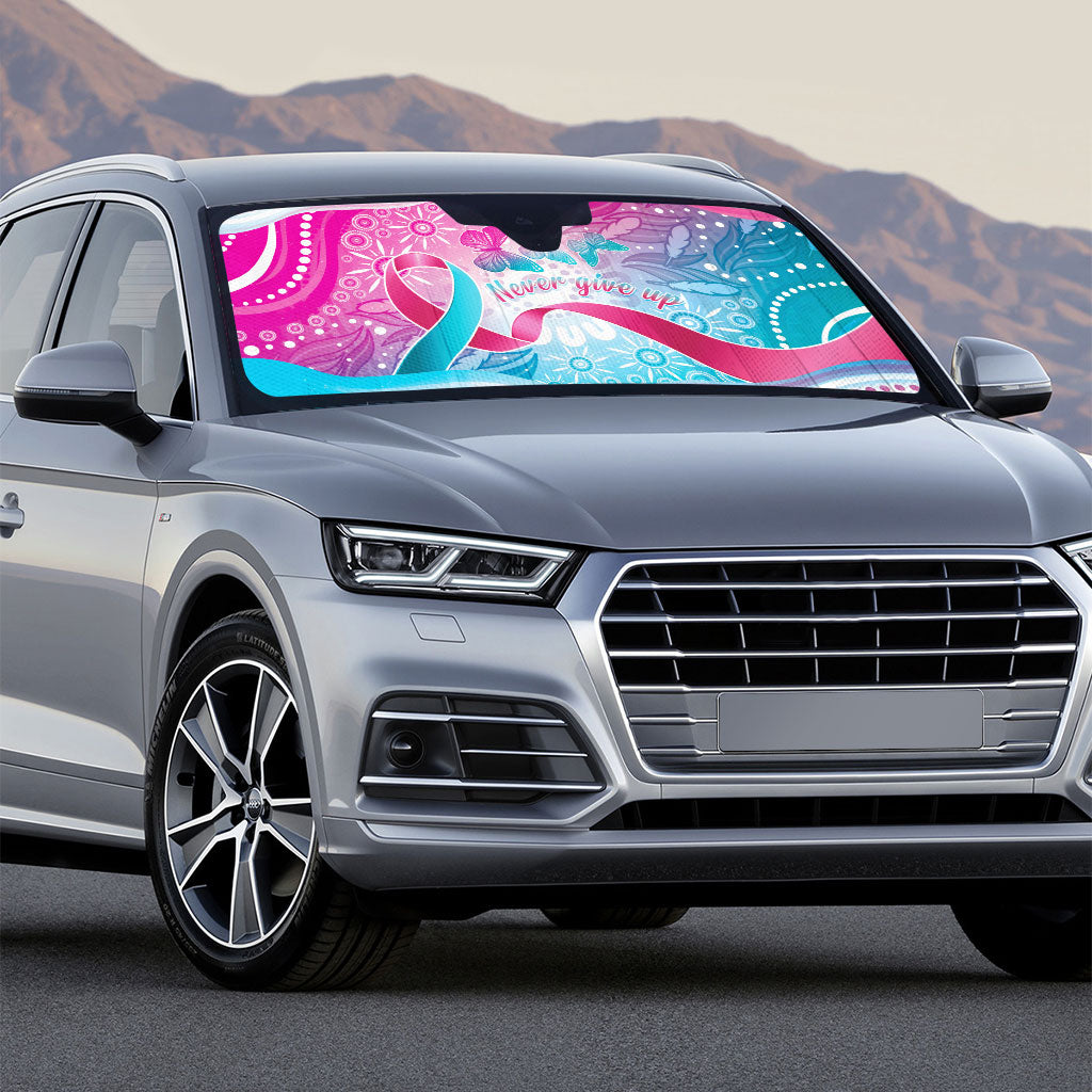 Australia Hereditary Cancer Support Auto Sun Shade Never Give Up