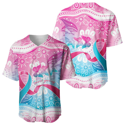 Australia Hereditary Cancer Support Baseball Jersey Never Give Up
