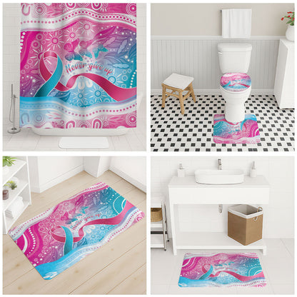 Australia Hereditary Cancer Support Bathroom Set Never Give Up