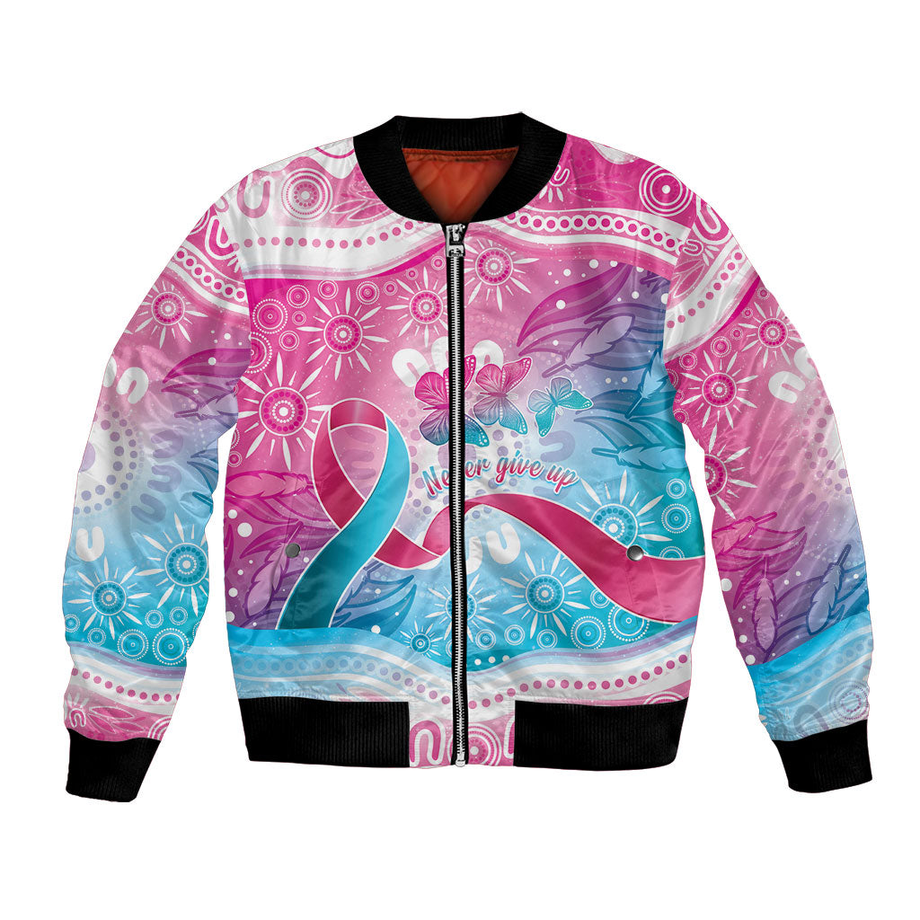 Australia Hereditary Cancer Support Bomber Jacket Never Give Up