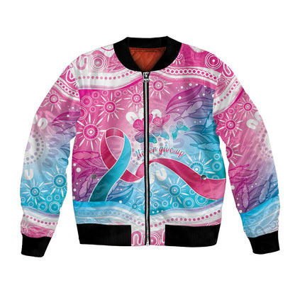 Australia Hereditary Cancer Support Bomber Jacket Never Give Up