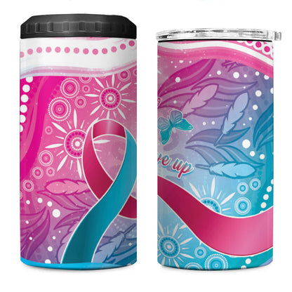 Australia Hereditary Cancer Support 4 in 1 Can Cooler Tumbler Never Give Up