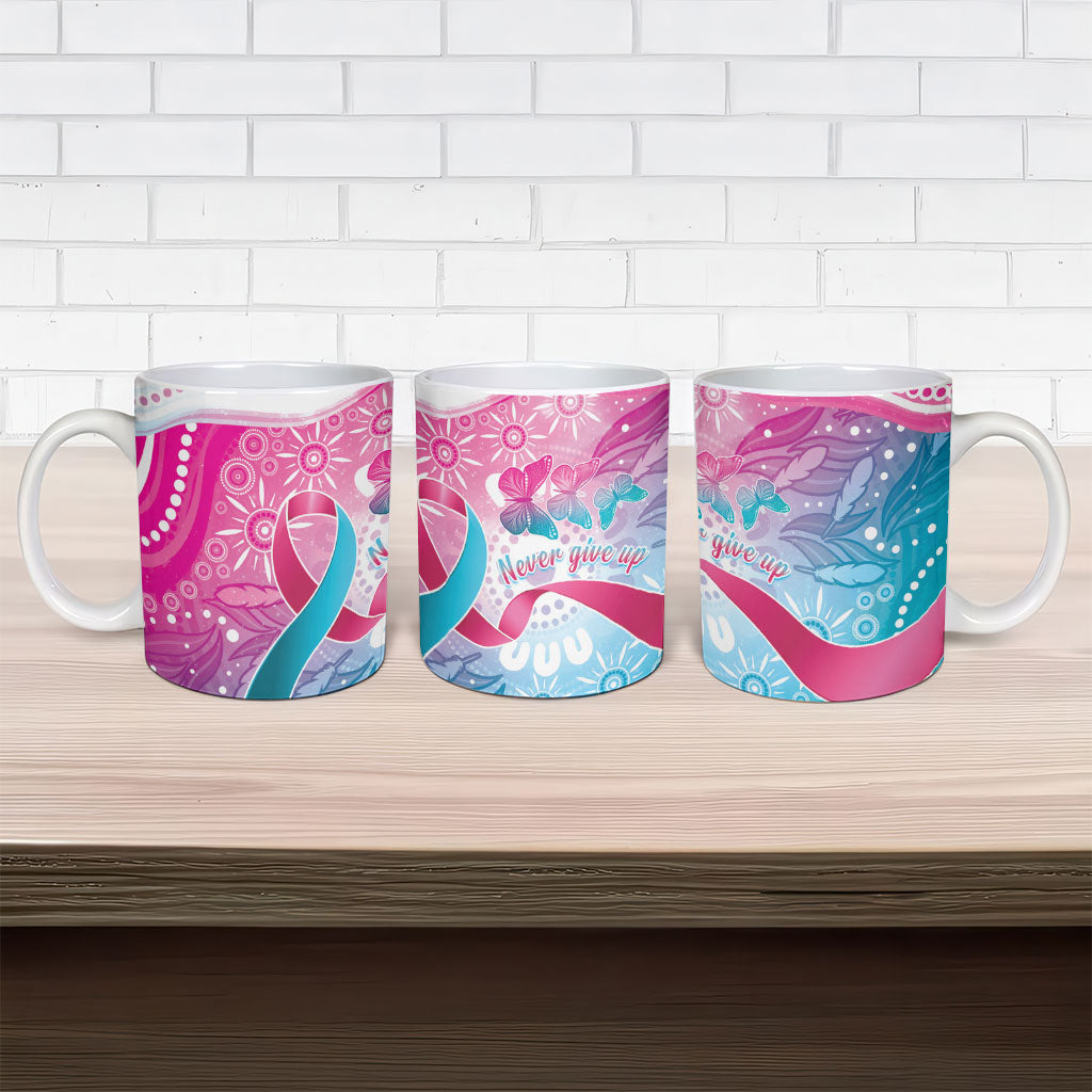 Australia Hereditary Cancer Support Ceramic Mug Never Give Up