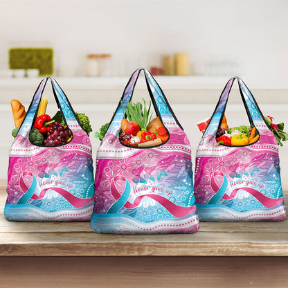 Australia Hereditary Cancer Support Grocery Bag Never Give Up