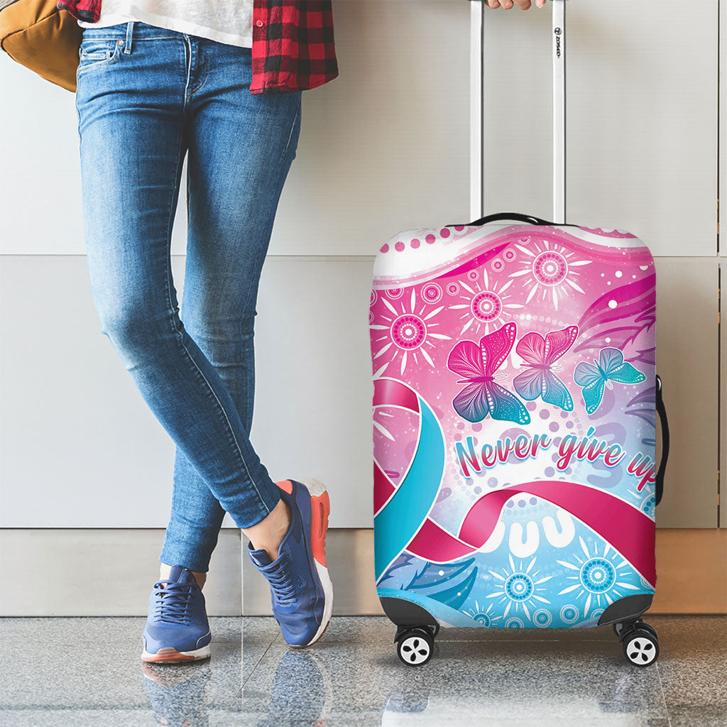 Australia Hereditary Cancer Support Luggage Cover Never Give Up