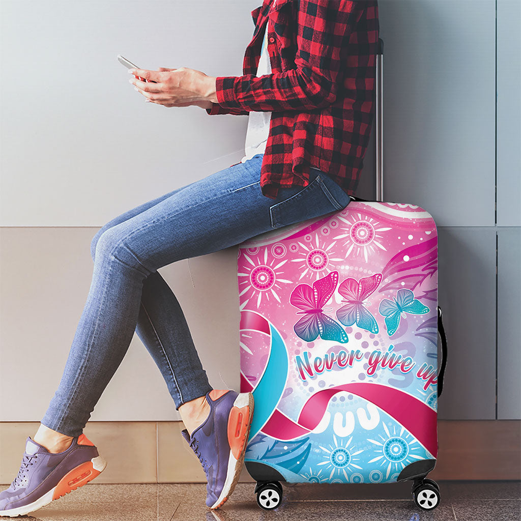 Australia Hereditary Cancer Support Luggage Cover Never Give Up