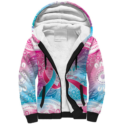 Australia Hereditary Cancer Support Sherpa Hoodie Never Give Up