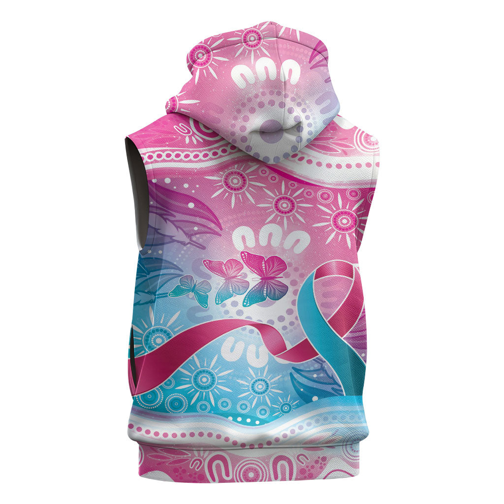Australia Hereditary Cancer Support Sleeveless Hoodie Never Give Up
