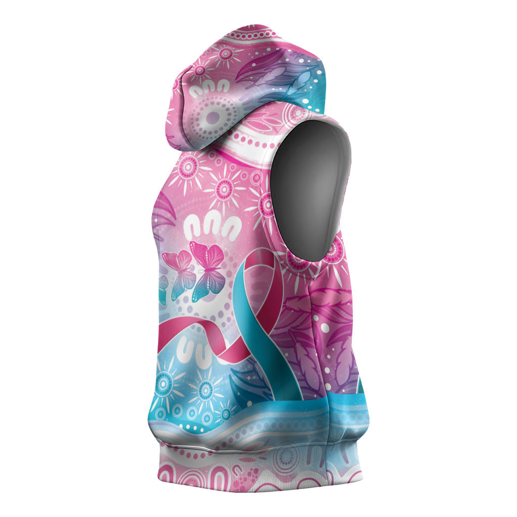 Australia Hereditary Cancer Support Sleeveless Hoodie Never Give Up