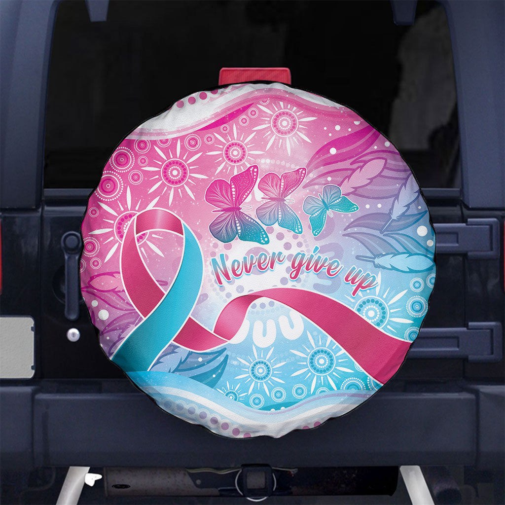 Australia Hereditary Cancer Support Spare Tire Cover Never Give Up