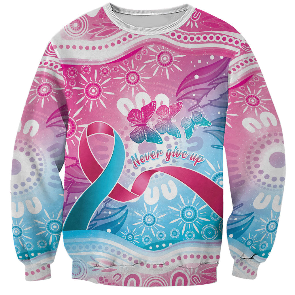 Australia Hereditary Cancer Support Sweatshirt Never Give Up