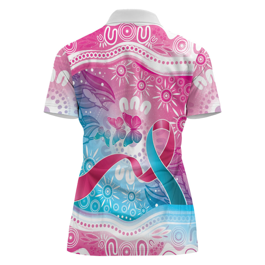 Australia Hereditary Cancer Support Women Polo Shirt Never Give Up