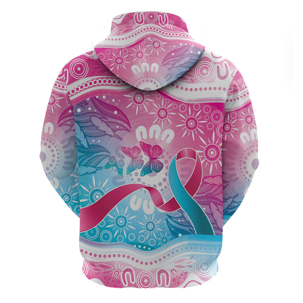 Australia Hereditary Cancer Support Zip Hoodie Never Give Up