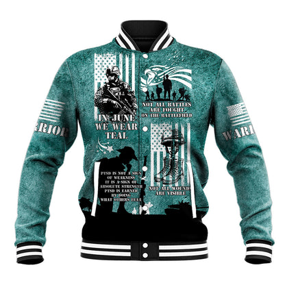 Veteran PTSD Baseball Jacket Not A Sign Of Weakness It Is Earned By Doing What Others Fear